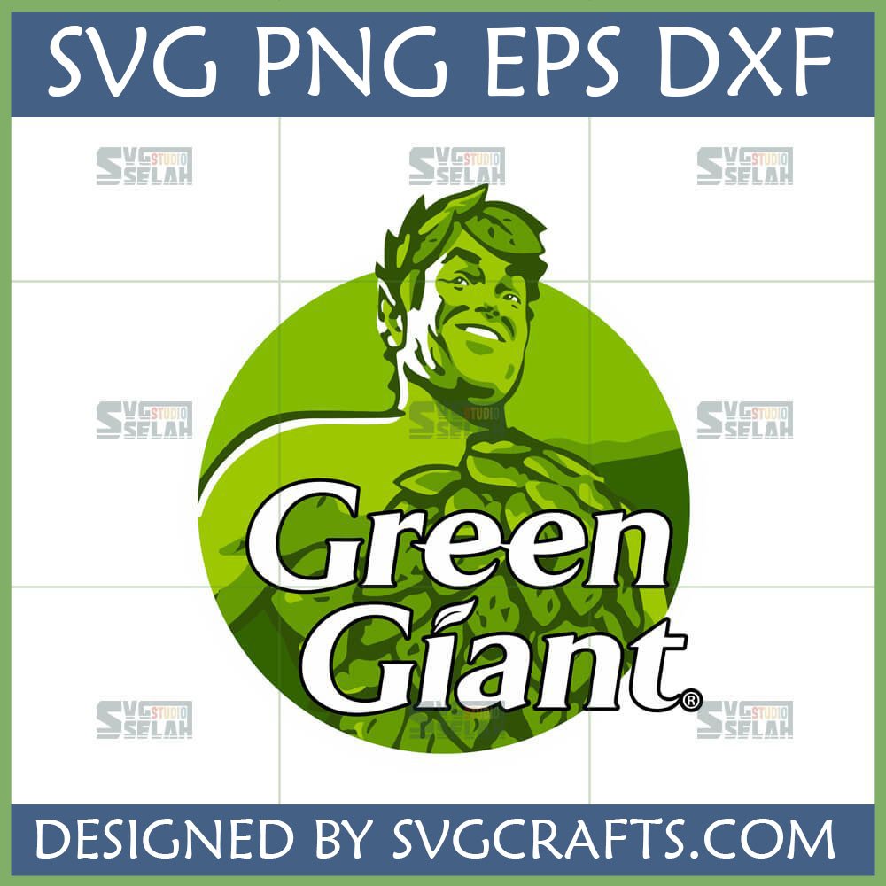 Classic Green Giant SVG PNG DXF EPS design by SVGCrafts, featuring the smiling leafy mascot.