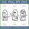 Spooky cute ghost band SVG digital file for Halloween crafts and T-shirt designs