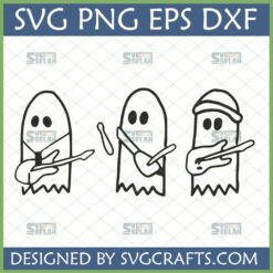 Spooky cute ghost band SVG digital file for Halloween crafts and T-shirt designs