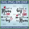 Mama and Son Love SVG Bundle with matching designs for Mother and Boy