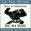 Demi Dad SVG for T-shirt featuring a flexing demigod silhouette, inspired by Moana, perfect for Father's Day Cricut projects.