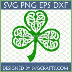 Intricate Celtic Knot Shamrock SVG for St. Patrick's Day crafts by SVGCrafts