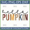Leopard Print Hello Pumpkin SVG design for fall crafting