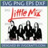 Little Mix Girl Group SVG PNG DXF EPS Digital Download for Cricut and Sublimation featuring Perrie, Jesy, Leigh-Anne, and Jade silhouettes.