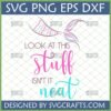 Mermaid tail with 'Look at this stuff isn't it neat' quote SVG PNG EPS DXF files