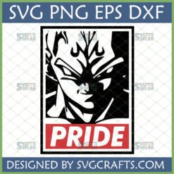 Vegeta Pride SVG PNG DXF EPS Digital File for Cricut and Dragon Ball Z T-shirt design