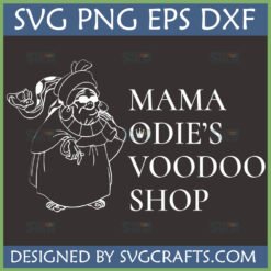 Mama Odie's Voodoo Shop SVG - Princess and the Frog character outline with snake Juju