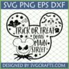 Mickey Halloween Trick or Treat SVG with Jack Skellington, ghost Mickey, and vampire Mickey for Cricut projects