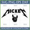 Mickey Metallica SVG design with rock hand gesture for Cricut and T-shirts
