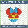 Wonder Woman Minnie Mouse SVG digital design for Cricut and Silhouette