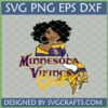 African American Minnesota Vikings Girl SVG PNG DXF EPS digital design by SVGCrafts