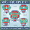 Paw Patrol Inspired Family Birthday SVG Bundle with Dad Mom Bro Sis and Birthday Boy Patrol designs for Cricut