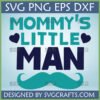 Mommy's Little Man SVG digital design with hearts and mustache for Cricut and sublimation projects