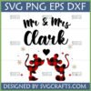 Mr and Mrs Clark Buffalo Plaid Mickey SVG for Christmas and Wedding crafts