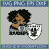 Stylish Black woman winking with Las Vegas Raiders logo SVG, PNG, DXF, EPS for Cricut and sublimation crafts