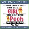 Winnie the Pooh 'Girl Who Loved Pooh' SVG PNG EPS DXF digital file for Cricut and Silhouette projects
