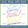 Vibrant handwritten Panic! At The Disco SVG PNG DXF EPS design for music fans and crafters