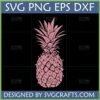 Light pink pineapple SVG file for Cricut and Silhouette machines, featuring a clean tropical fruit silhouette.