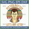 Letterkenny Pitter Patter SVG with Wayne's face, retro sunset, and pine trees