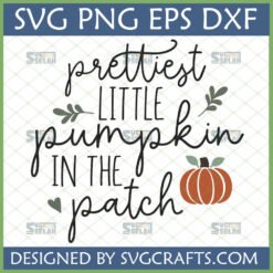 Prettiest Little Pumpkin Patch SVG digital design for fall baby onesies