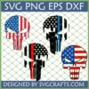Punisher American Flag SVG Bundle with Thin Blue Line and Thin Red Line Skull Designs