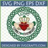 Claddagh Ring SVG Design with Love Loyalty Friendship text and Celtic knot border for Cricut