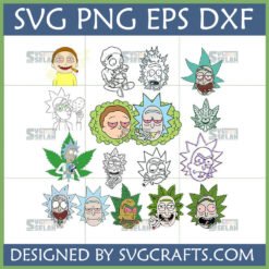 Rick and Morty Weed SVG Bundle for Cricut and Sublimation