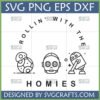 Rollin With The Homies Star Wars SVG featuring BB-8, C-3PO, R2-D2 droids