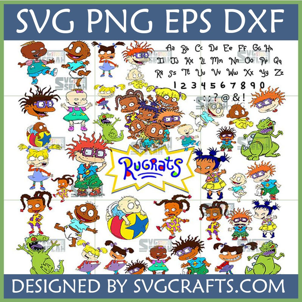 Rugrats Cartoon Characters SVG PNG DXF EPS Bundle for Cricut and Sublimation