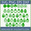 St. Patrick's Day Earring SVG Bundle with various shamrock and clover designs for Cricut