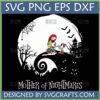 Mother of Nightmares SVG featuring Sally Skellington holding baby Jack Skellington in a spooky yin-yang design for Cricut and sublimation