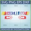 Shake and Bake SVG PNG DXF EPS digital design with racing stripes and flaming fists from Talladega Nights movie by SVGCrafts.