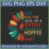 Colorful Gypsy Hippie Fairy Sunflower SVG digital design for crafting
