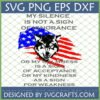 My Silence Wolf American Flag SVG design for Cricut and sublimation crafts