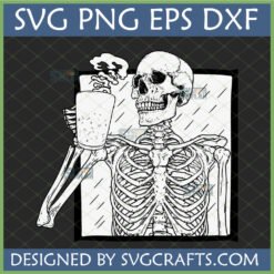 Funny Skeleton Coffee SVG digital design for Cricut and Silhouette projects