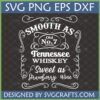 Smooth As Tennessee Whiskey Sweet As Strawberry Wine SVG for Cricut and Sublimation