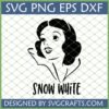 Snow White SVG, PNG, EPS, DXF file for Cricut crafting, featuring a classic silhouette of the princess.