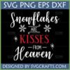 Snowflakes Kisses From Heaven SVG digital design for memorial crafts.
