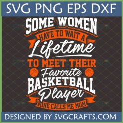Distressed Basketball Mom SVG with 'My Favorite Basketball Player Calls Me Mom' quote, perfect for Cricut