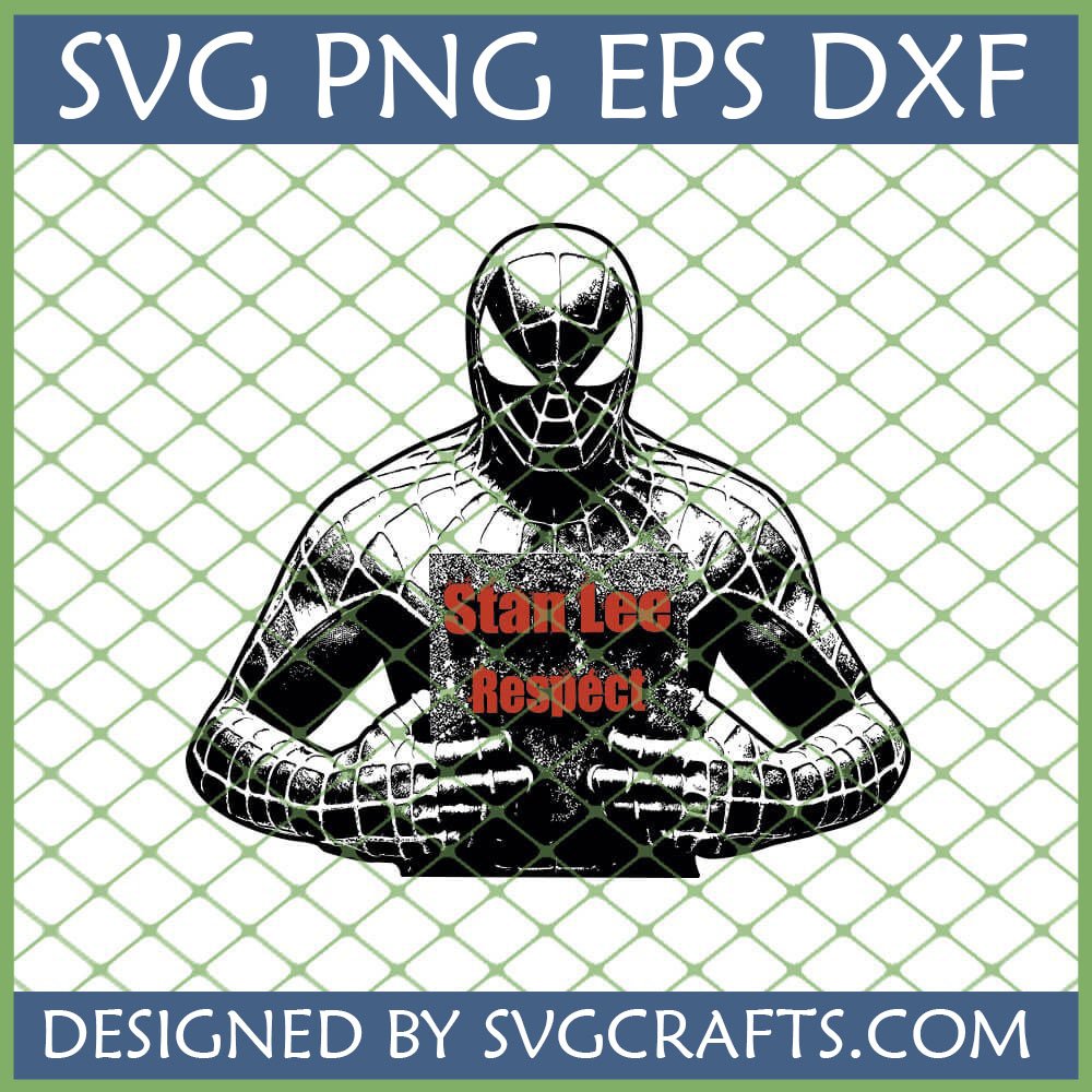 Stan Lee Respect Spider-Man SVG digital design for Cricut and Silhouette