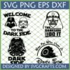 Star Wars SVG Bundle Funny Dark Side with Darth Vader, Stormtrooper, and Death Star designs for Cricut