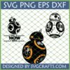 BB8 Droid That Is How I Roll SVG Funny Star Wars Cut File Bundle for Cricut