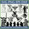 Yoda SVG Bundle Star Wars Cricut Designs with multiple Yoda illustrations and quotes