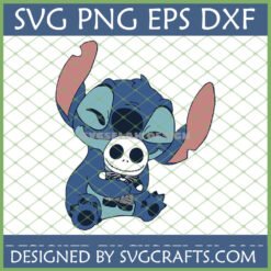 Stitch holding Jack Skellington SVG design for Cricut and sublimation