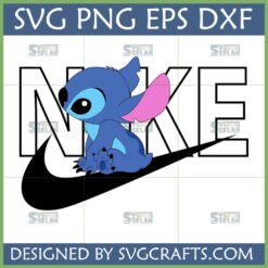 Stitch Nike SVG PNG DXF EPS digital file for Cricut and sublimation