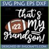 Proud Grandparent Football Grandson SVG #22 design for Cricut and Silhouette