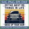 Retro Jeep Messy Hair SVG design for off-road enthusiasts