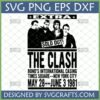 The Clash Bond's Casino 1981 Sold Out SVG digital file for Cricut, featuring band members and concert details.