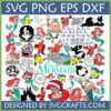 Little Mermaid SVG PNG DXF EPS Bundle featuring Ariel, Flounder, Sebastian, King Triton, Ursula, and Christmas Ariel designs for Cricut and Silhouette.