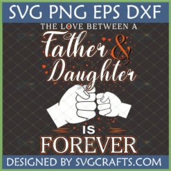 Father Daughter Fist Bump SVG Design for T-shirts and Mugs